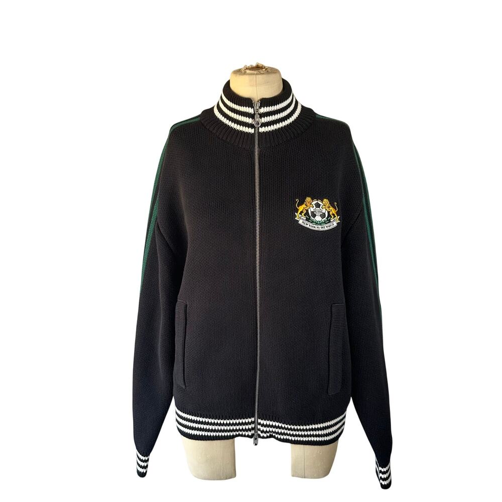 KITH for Adidas Football Wyona Zip Up Knit Cardigan Jacket in Black